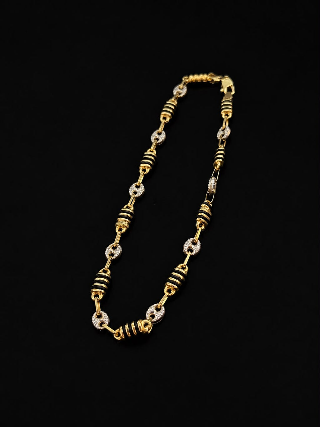 TOBILLERA RUSTICA ORO 18K NACIONAL AMARILLO / 6.55 GR